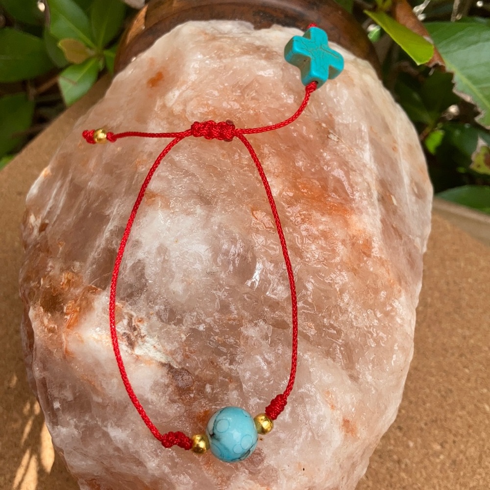 Kabbalah RedString Turquoise Protection bracelet - Picture 2 of 14